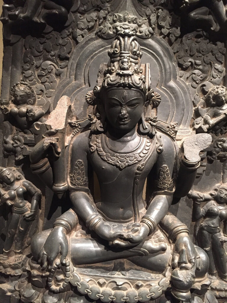 Shiva as Mrityunjaya, the Conquerer of Death, Bengal, Pala period, 12th century, Black stone. A travelogue article by Adv. Vidit Singh Chauhaan about his visit at The Metropolitan Museum of Art, New York (The Met Museum). (c) All rights reserved by Advocate Vidit Singh Chauhaan.