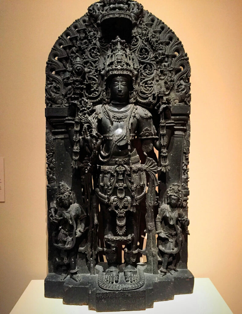 Dasoja of Balligrama (active early 12th century), Standing Vishnu as Keshava, South India (Karnataka, probably Belur), Hoysala period, first quarter of 12th century, Stone