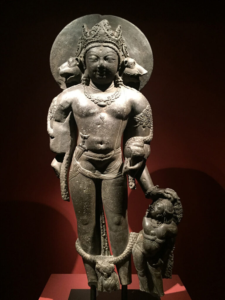 Vaikuntha Vishnu, India (Jammu and Kashmir, ancient kingdom of Kashmir) Last quarter of the 8th century, Stone. A travelogue article by Adv. Vidit Singh Chauhaan about his visit at The Metropolitan Museum of Art, New York (The Met Museum). (c) All rights reserved by Advocate Vidit Singh Chauhaan.
