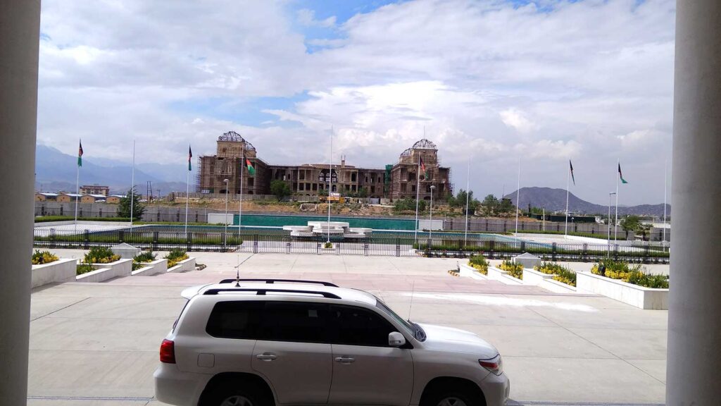 Darul Aman Palace from Afghan Parliament